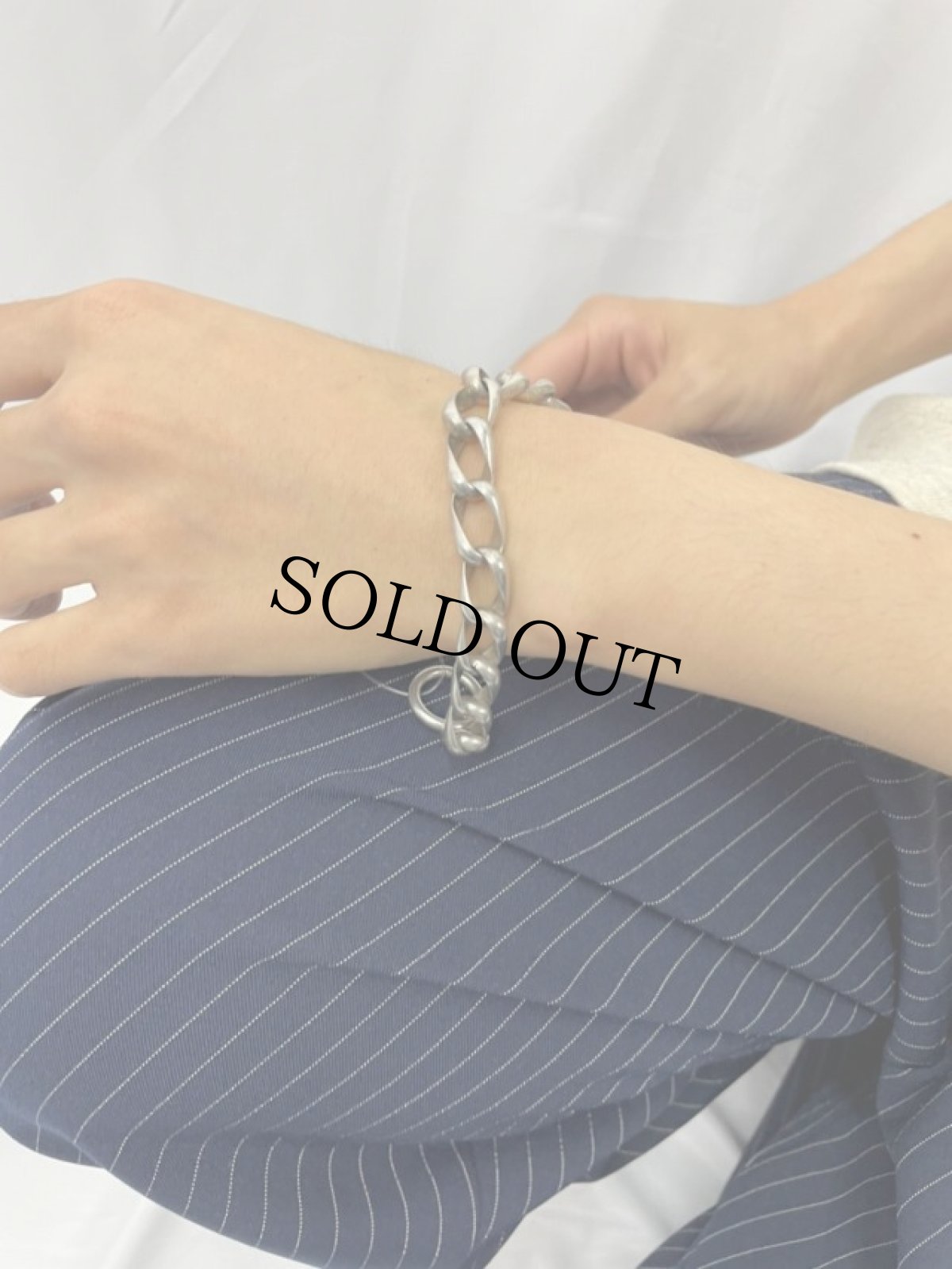 画像2: メキシカンシルバー チェーンブレスレット (2)