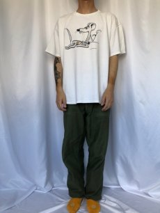 画像2: 90's USA製 ねずみイラスト ジョークプリントTシャツ XL (2)