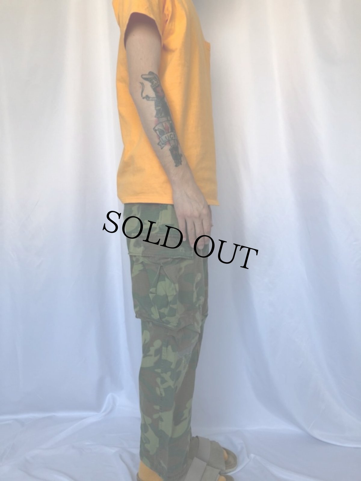 画像3: 70's US.ARMY ERDL "MIXリーフ" リップストップ ジャングルファティーグパンツ SMALL-SHORT (3)