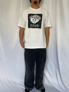 画像2: 90's "STUD" USA製 ファニーイラストTシャツ L (2)