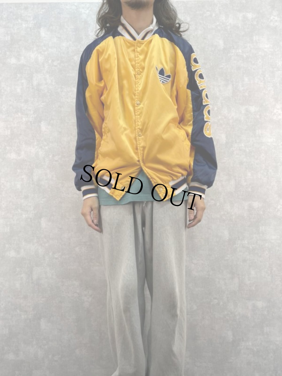 画像2: 80's adidas ロゴ刺繍入り 中綿スタジャン (2)