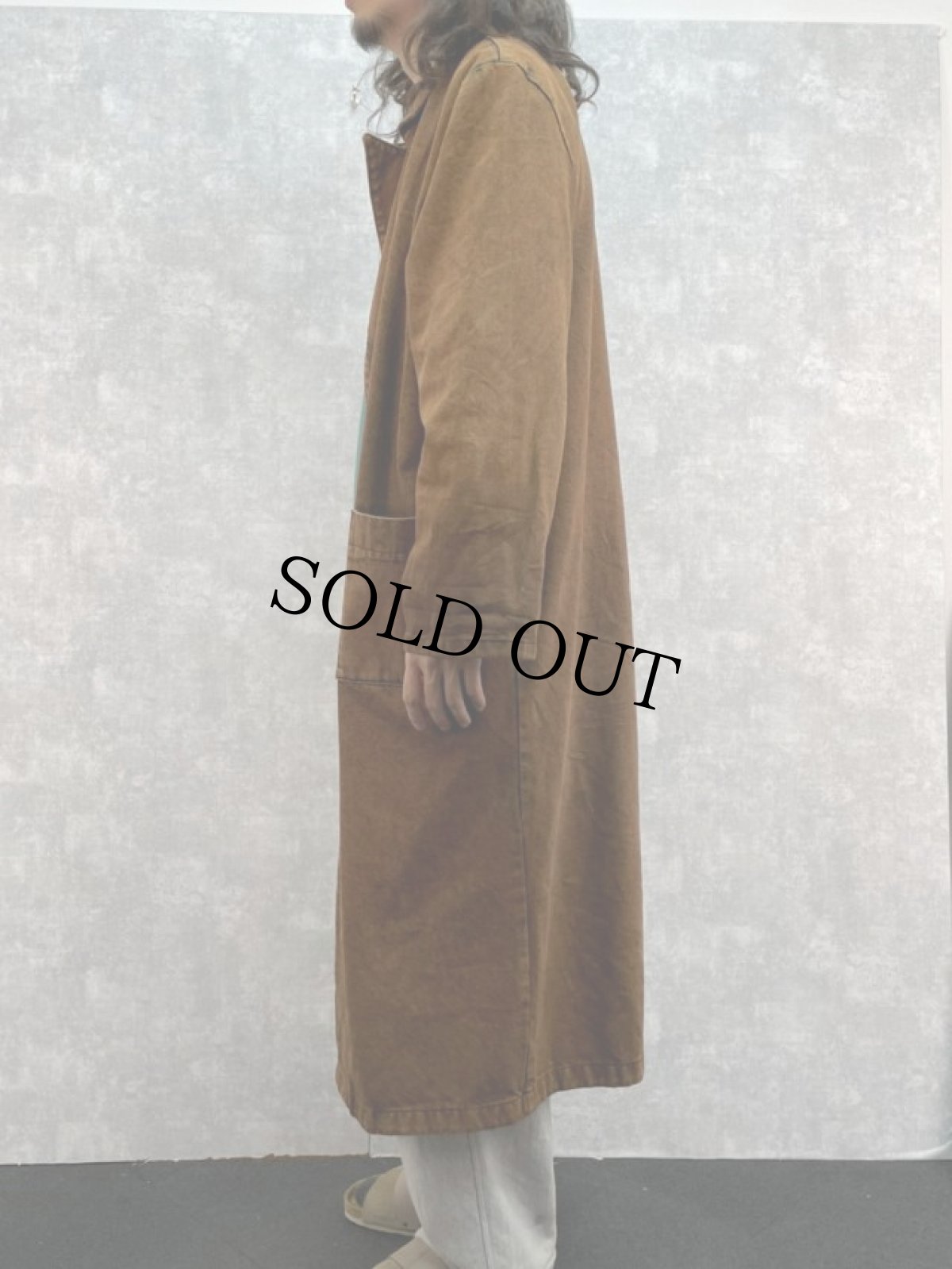 画像3: 80's SUNDANCE USA製 カラーデニムロングコート L (3)