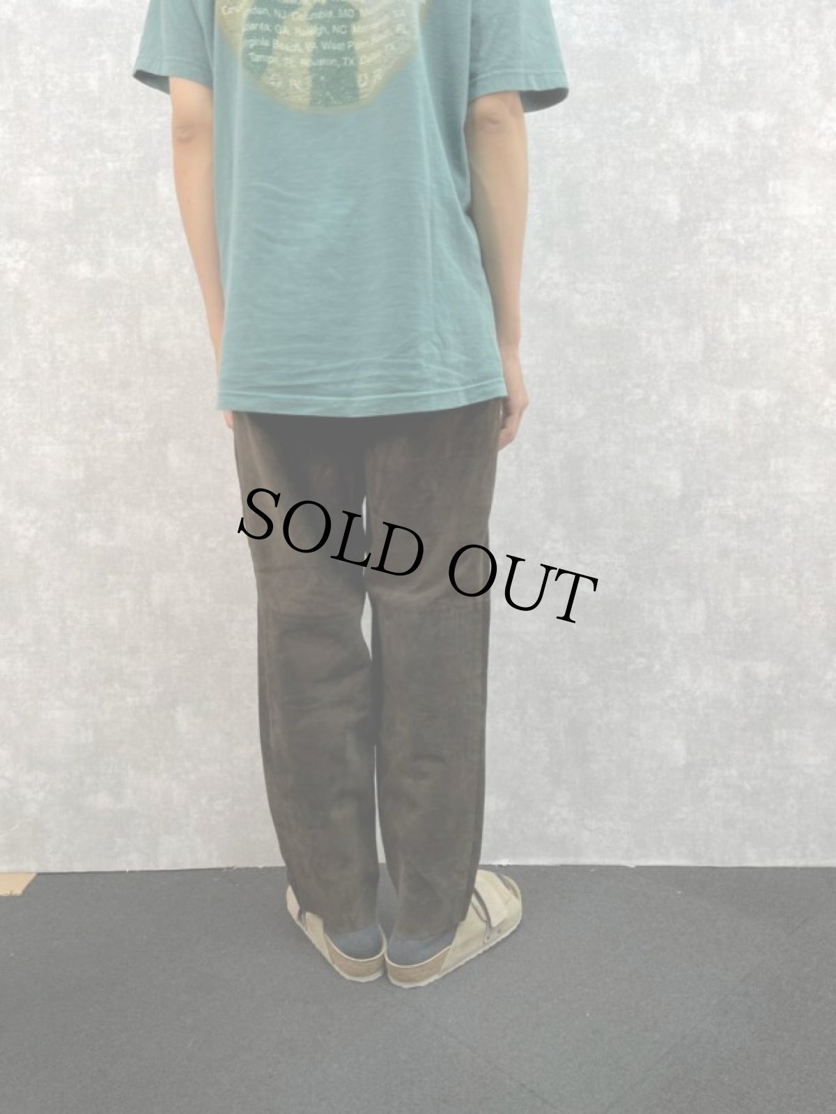 画像4: 80's Version Francaise FRANCE製 スエードレザー 3タックテーパードパンツ W28 (4)