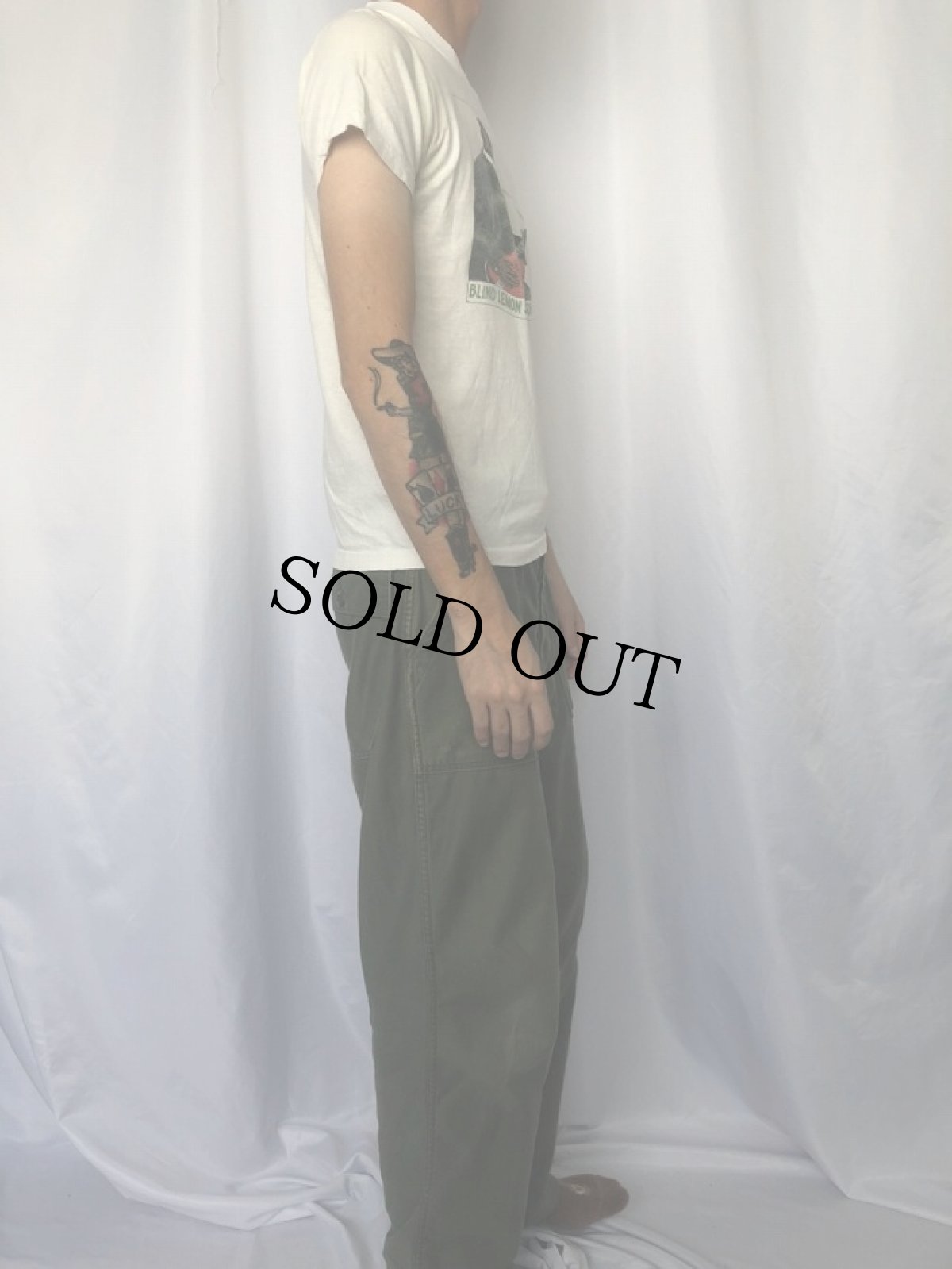 画像3: 80's Bilnd Lemon Jefferson ブルースシンガーTシャツ M (3)