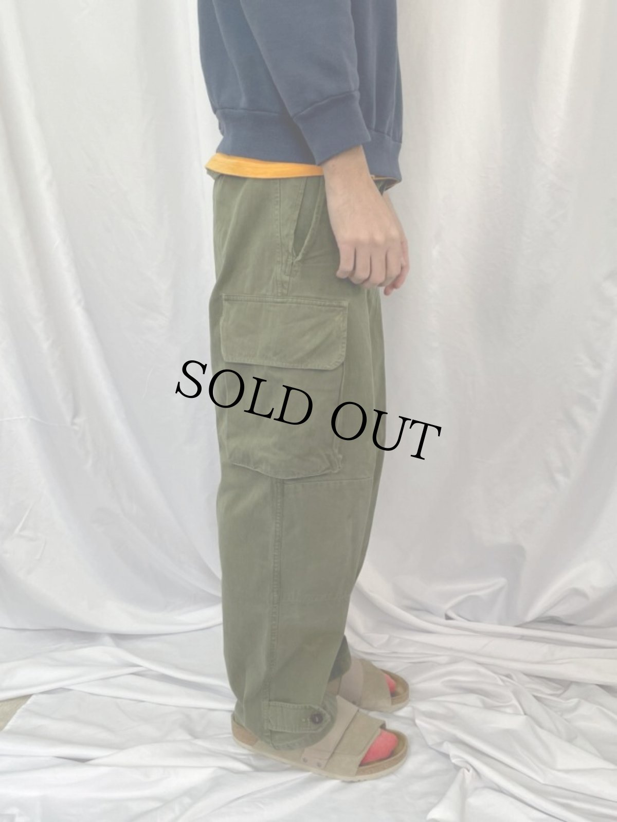 画像3: 50's French Army M-47後期 カーゴパンツ W31 (3)