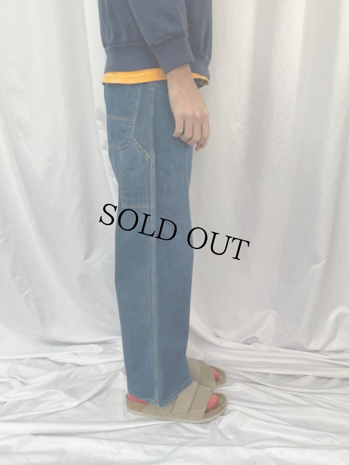 画像3: 50's STOREBRAND ボタンフライ デニムペインターパンツ W29 (3)