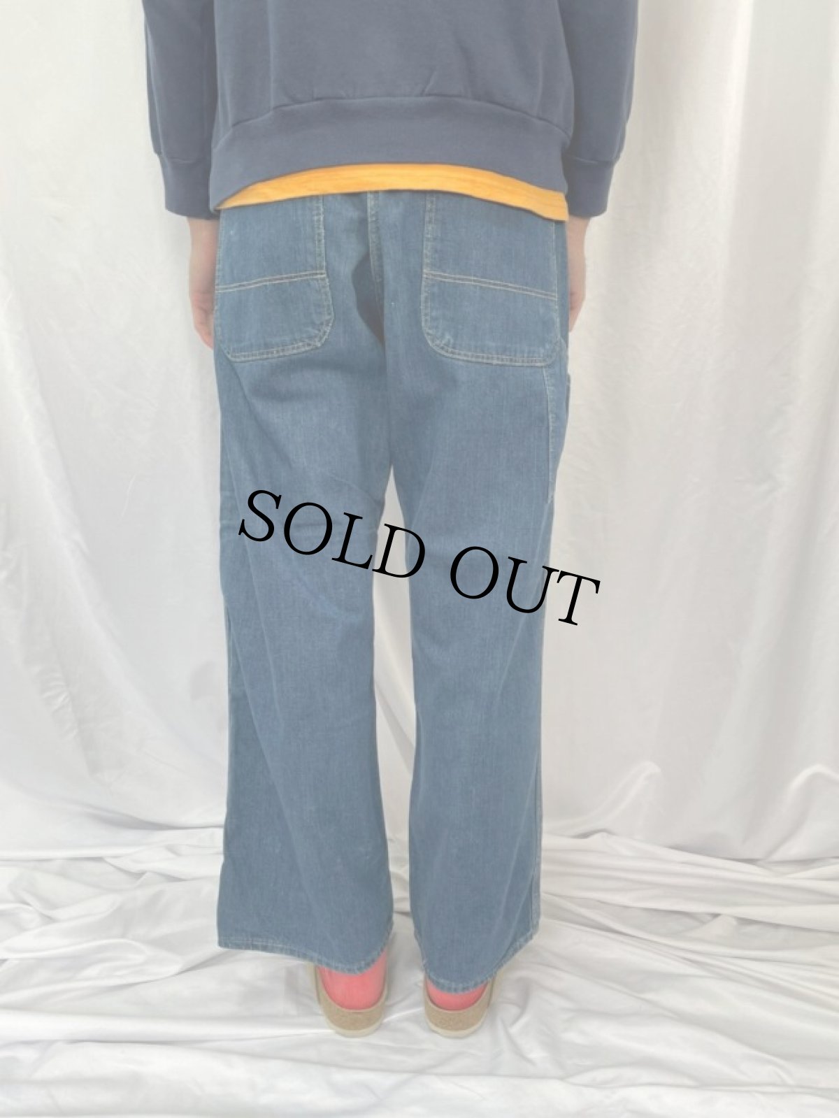 画像4: 50's STOREBRAND ボタンフライ デニムペインターパンツ W29 (4)