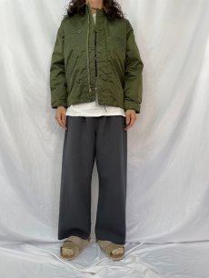 画像2: 80's U.S.NAVY A-1 Extreme Cold Weather Impermeable ナイロンデッキジャケット SMALL (2)