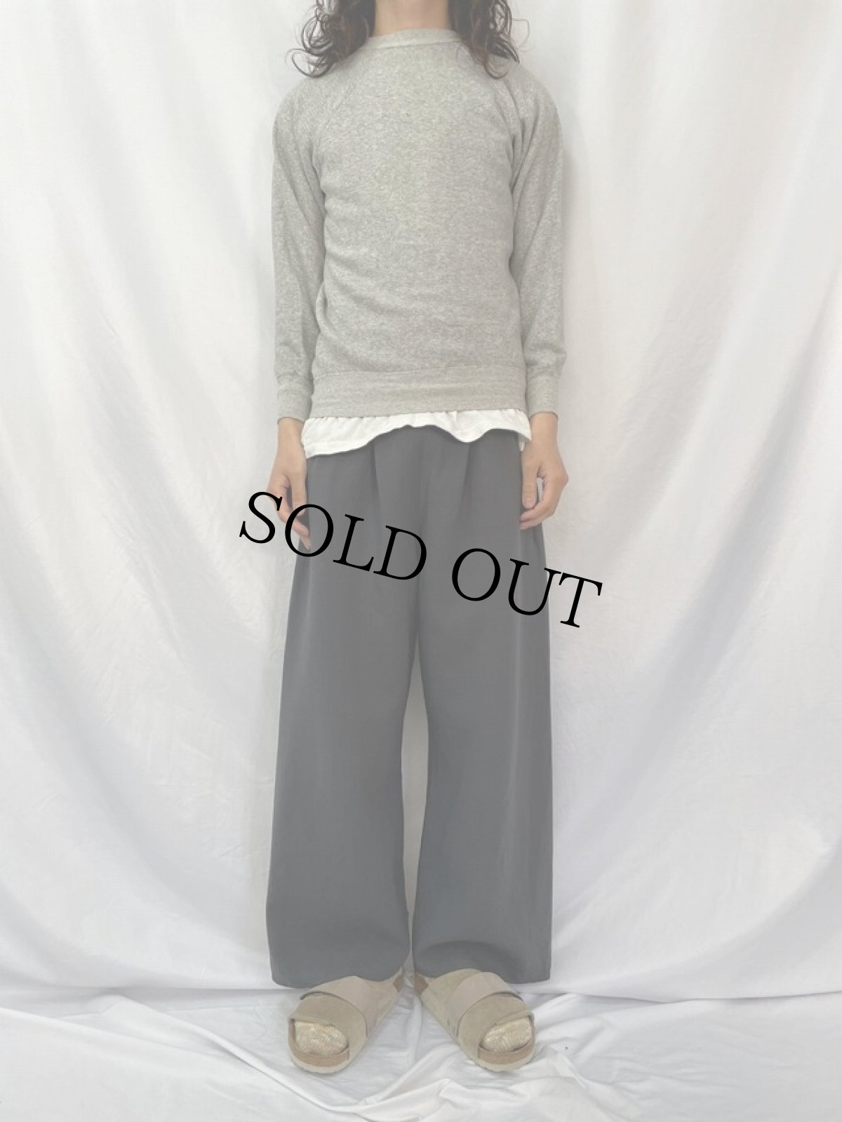 画像2: 60's HANES  ラグラン 無地スウェット M (2)