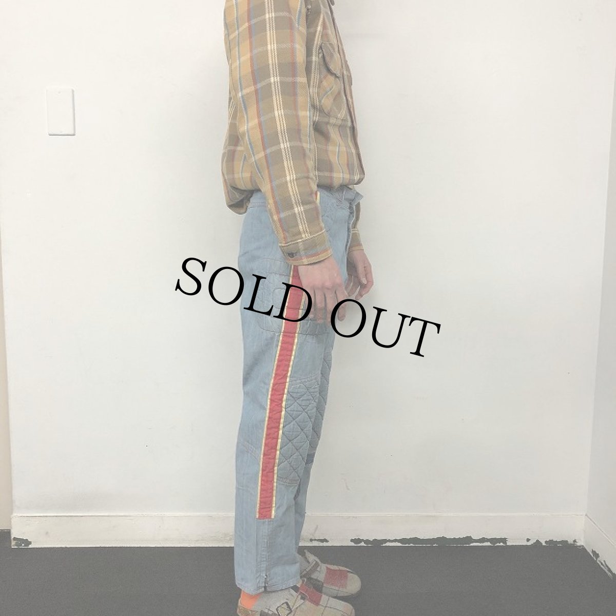 画像3: 70's キルティング コットンモトクロスパンツ W30 (3)