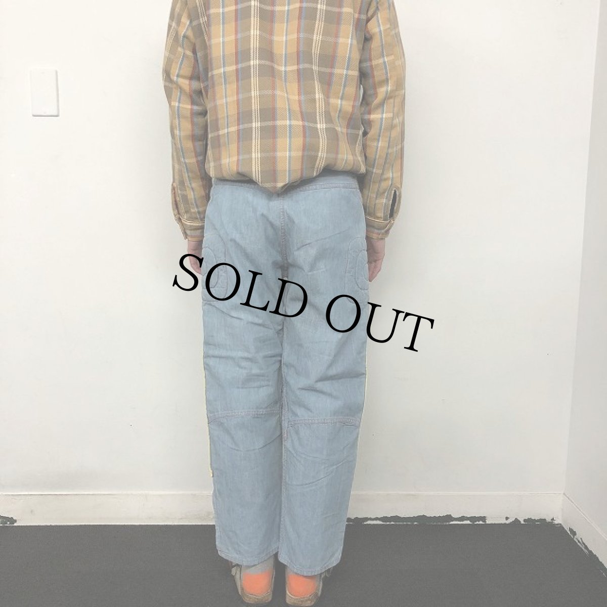 画像4: 70's キルティング コットンモトクロスパンツ W30 (4)