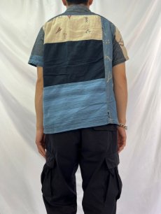 画像4: KAPITAL 刺繍×パッチワークデザイン コットンシャツ M (4)