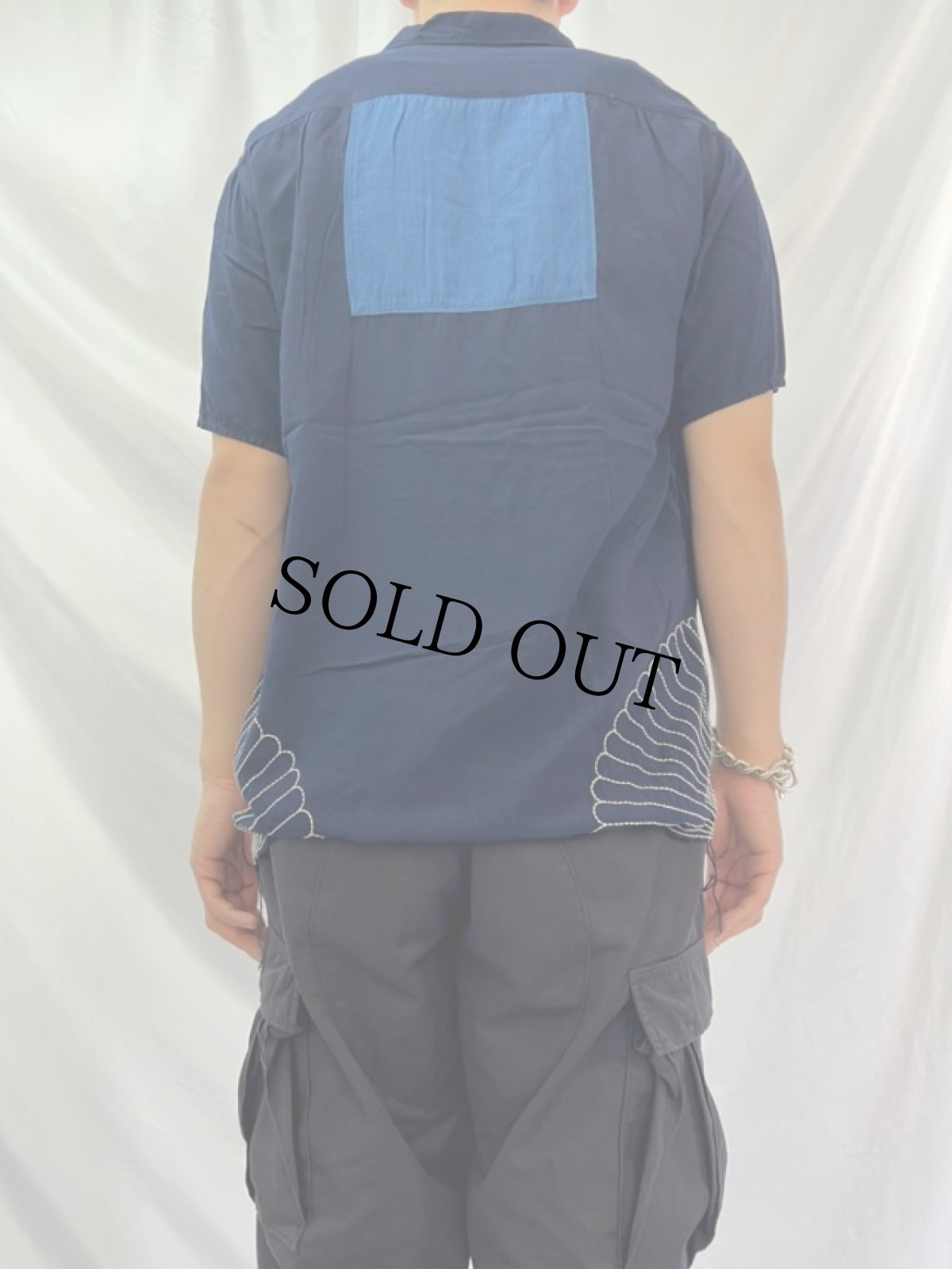 画像4: KAPITAL 風呂敷刺繍 レーヨンシャツ M (4)