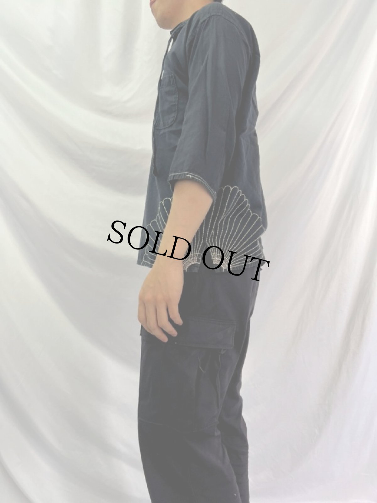 画像3: KAPITAL 風呂敷刺繍 コットンプルオーバーシャツ S (3)