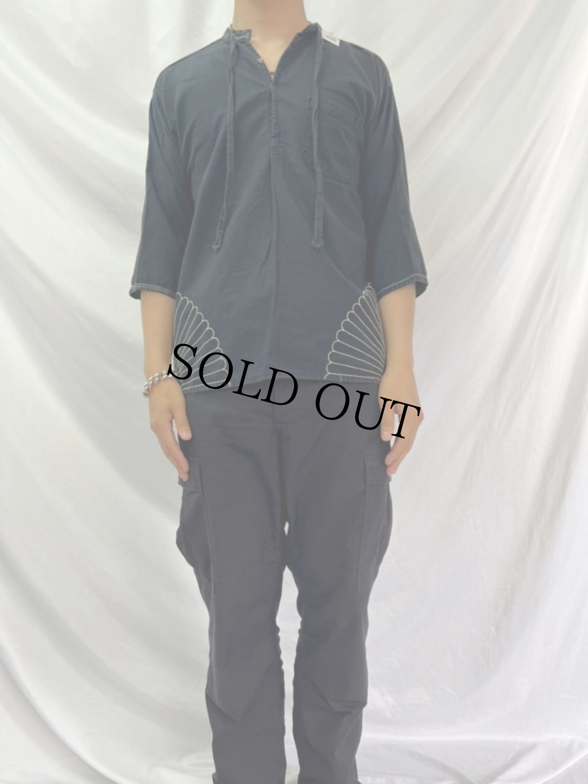 画像2: KAPITAL 風呂敷刺繍 コットンプルオーバーシャツ S (2)