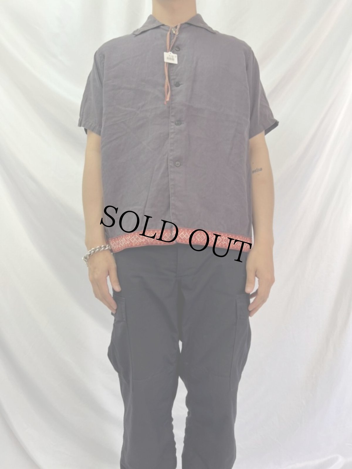 画像2: KAPITAL デザインリネンシャツ M (2)