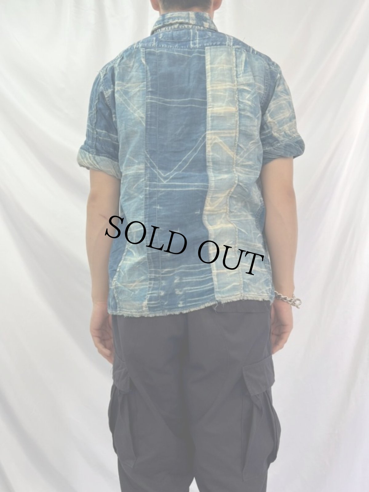 画像4: KAPITAL 襤褸加工 コットンシャツ M (4)