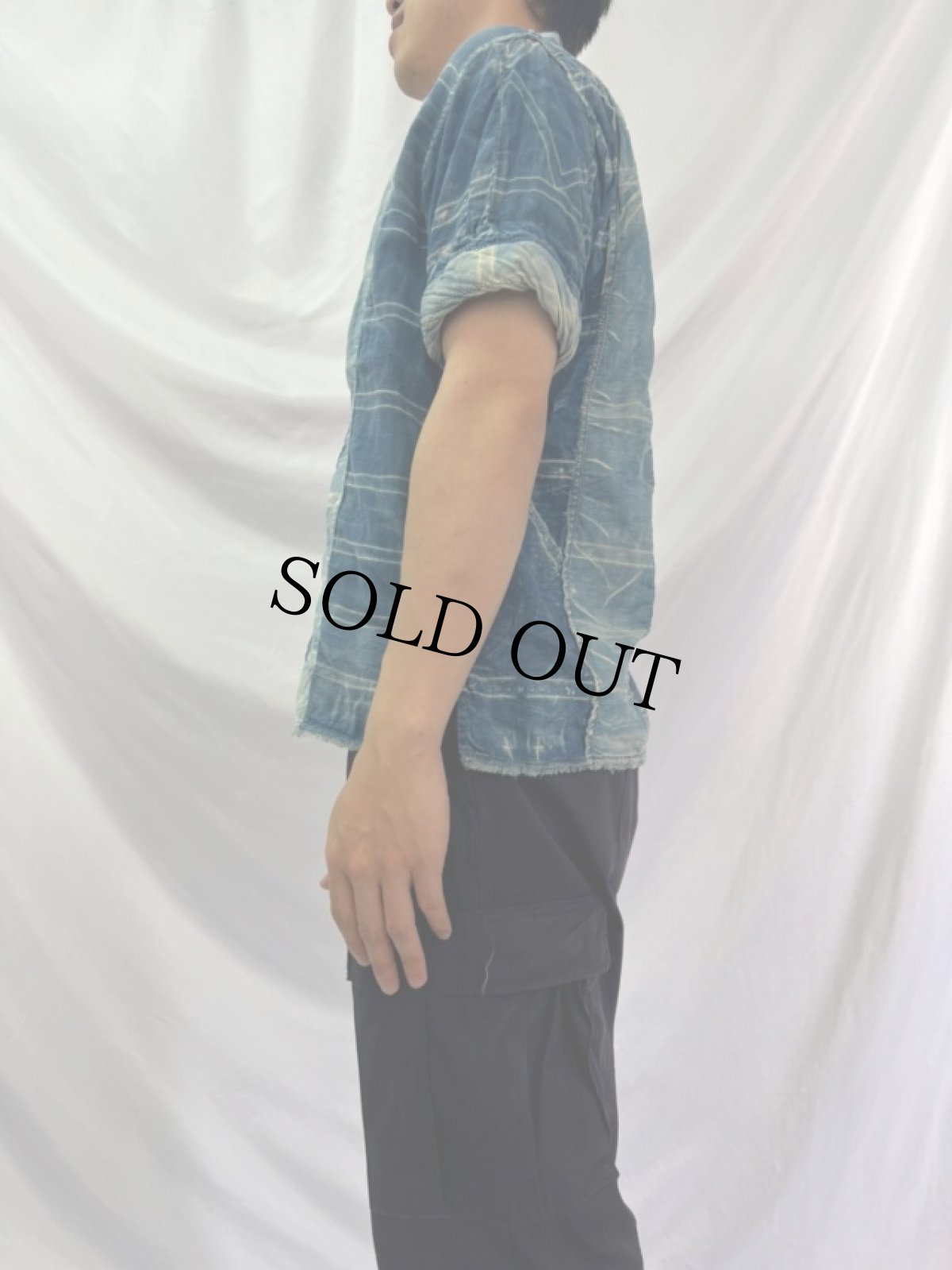 画像3: KAPITAL 襤褸加工 コットンシャツ M (3)