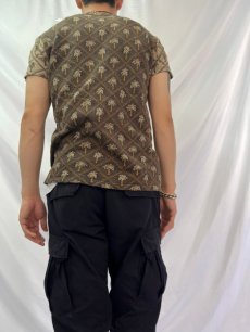 画像4: KAPITAL ヤシの木柄 ジャガード天竺 ポケットTシャツ L (4)