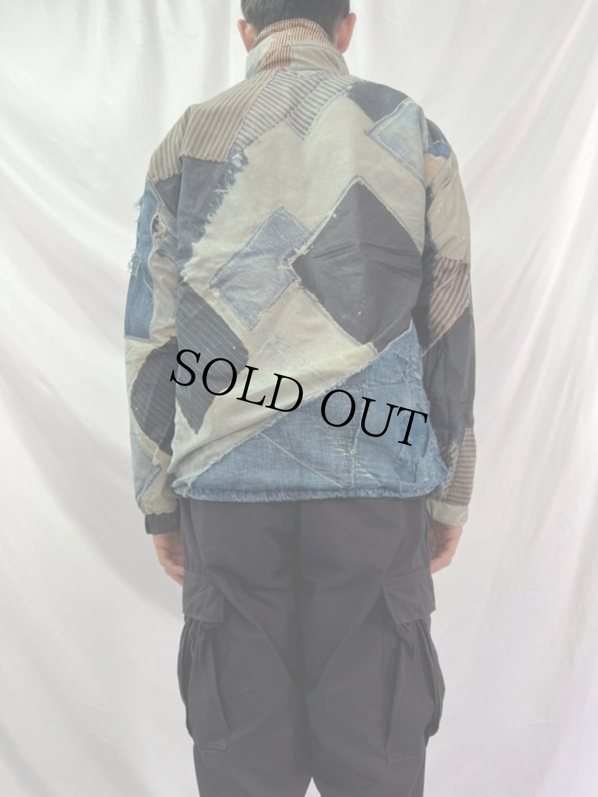 画像4: KAPITAL パッチワークデザイン ナイロンフードブルゾン M (4)