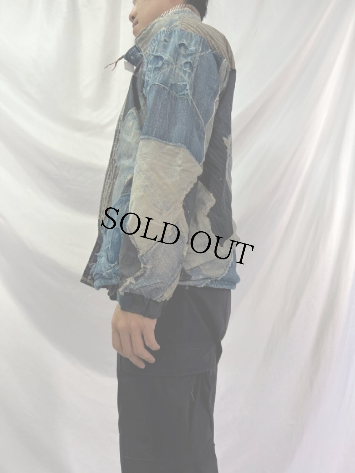 画像3: KAPITAL パッチワークデザイン ナイロンフードブルゾン M (3)