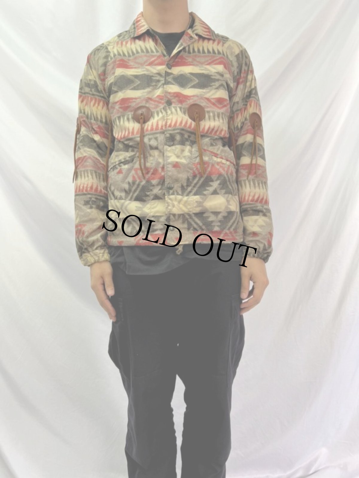 画像2: KAPITAL ネイティブ柄 ナイロンジャケット M (2)
