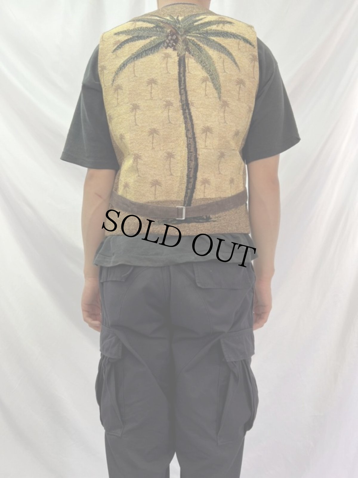画像5: KAPITAL ヤシの木柄 リネンベスト L (5)