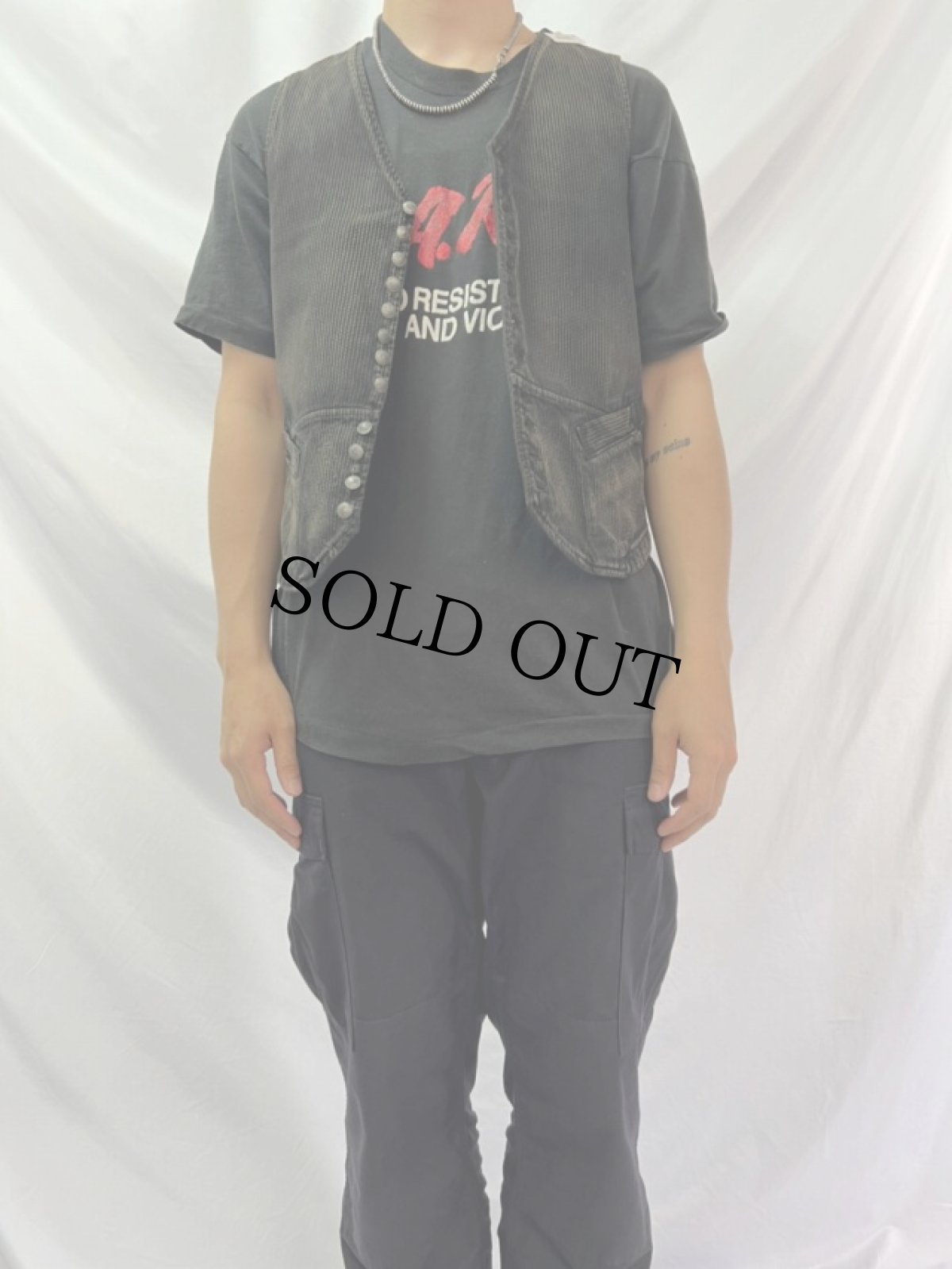 画像2: KAPITAL 刺し子 ベスト S (2)