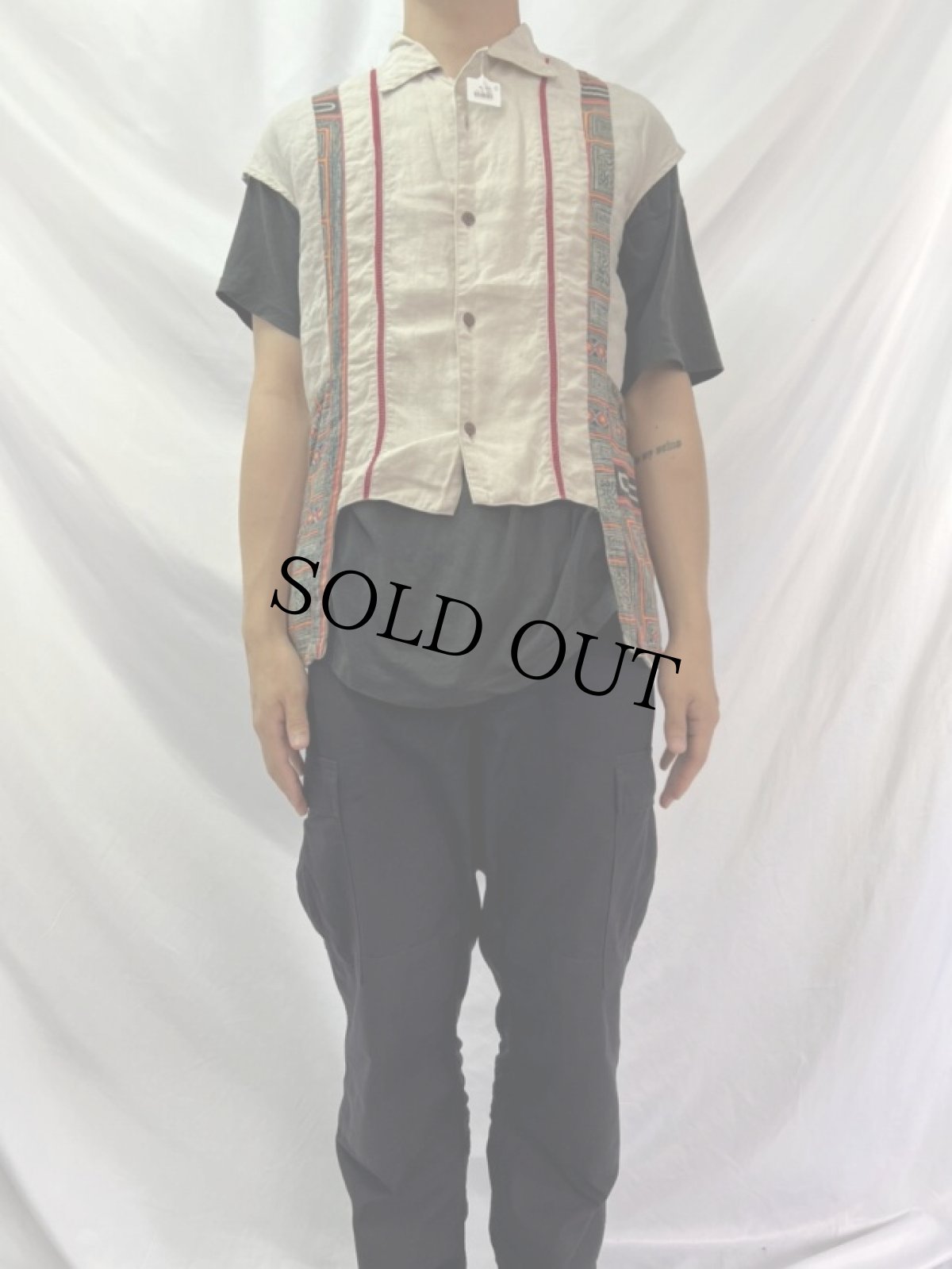 画像2: KAPITAL ノースリーブ デザインシャツ (2)