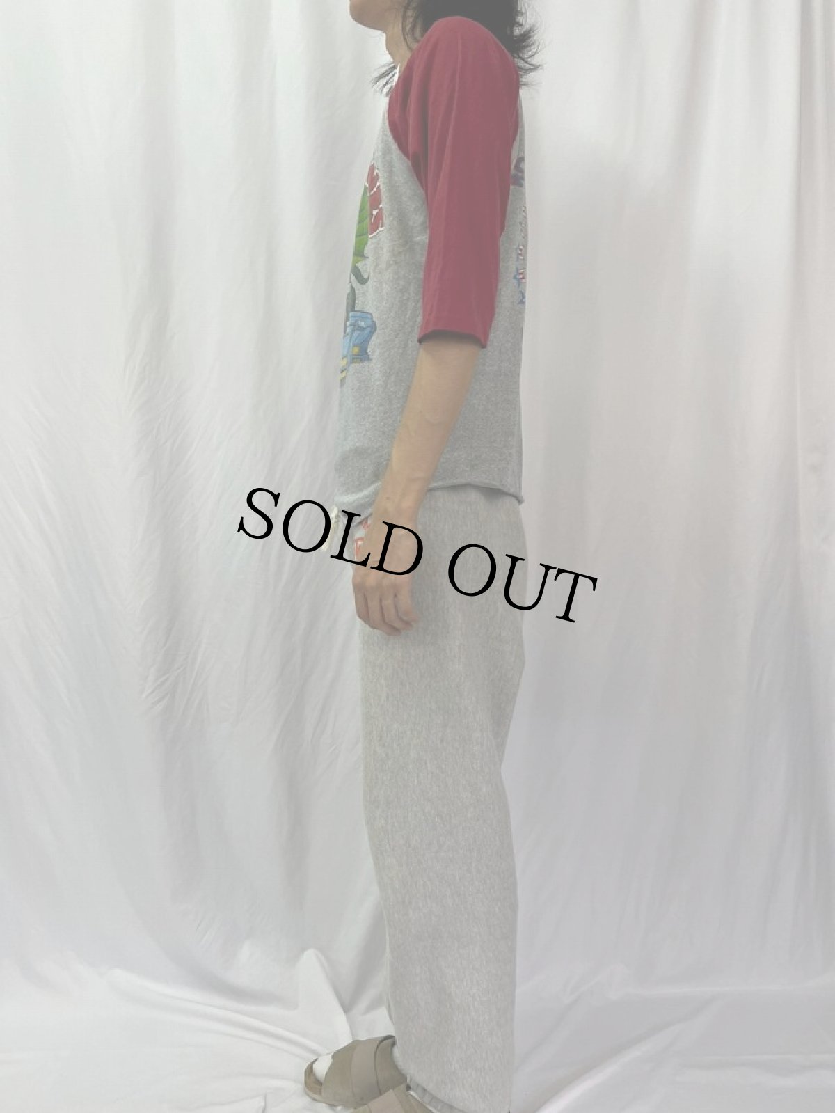 画像4: 1981 The Rolling Stones ロックバンドツアーラグランTシャツ L (4)