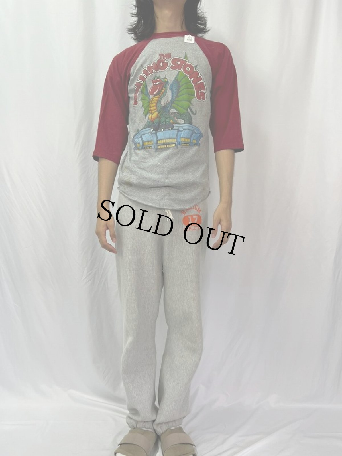 画像3: 1981 The Rolling Stones ロックバンドツアーラグランTシャツ L (3)