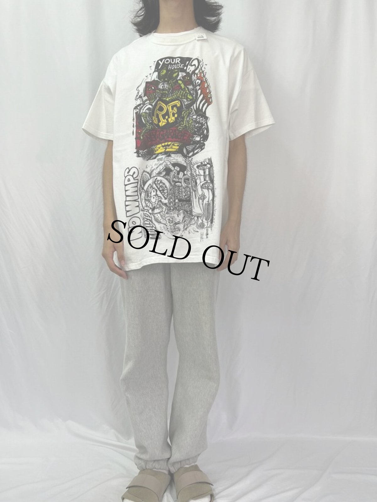 画像3: 2002〜05 RAT FINK 試し刷り キャラクターTシャツ XL (3)