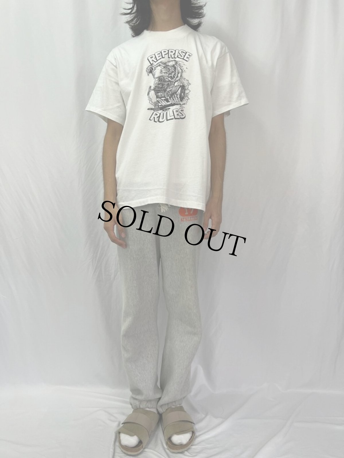 画像2: RAT FINK "REPRISE RULES" キャラクターTシャツ XL (2)