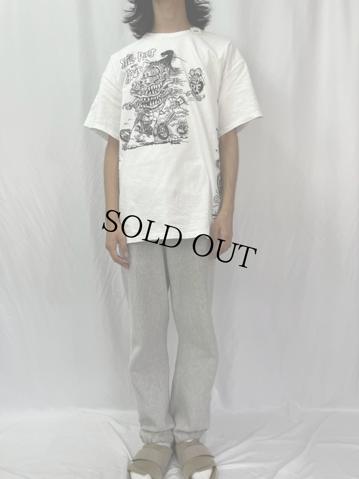 画像3: 2002〜05 RAT FINK 試し刷り キャラクターTシャツ XL (3)