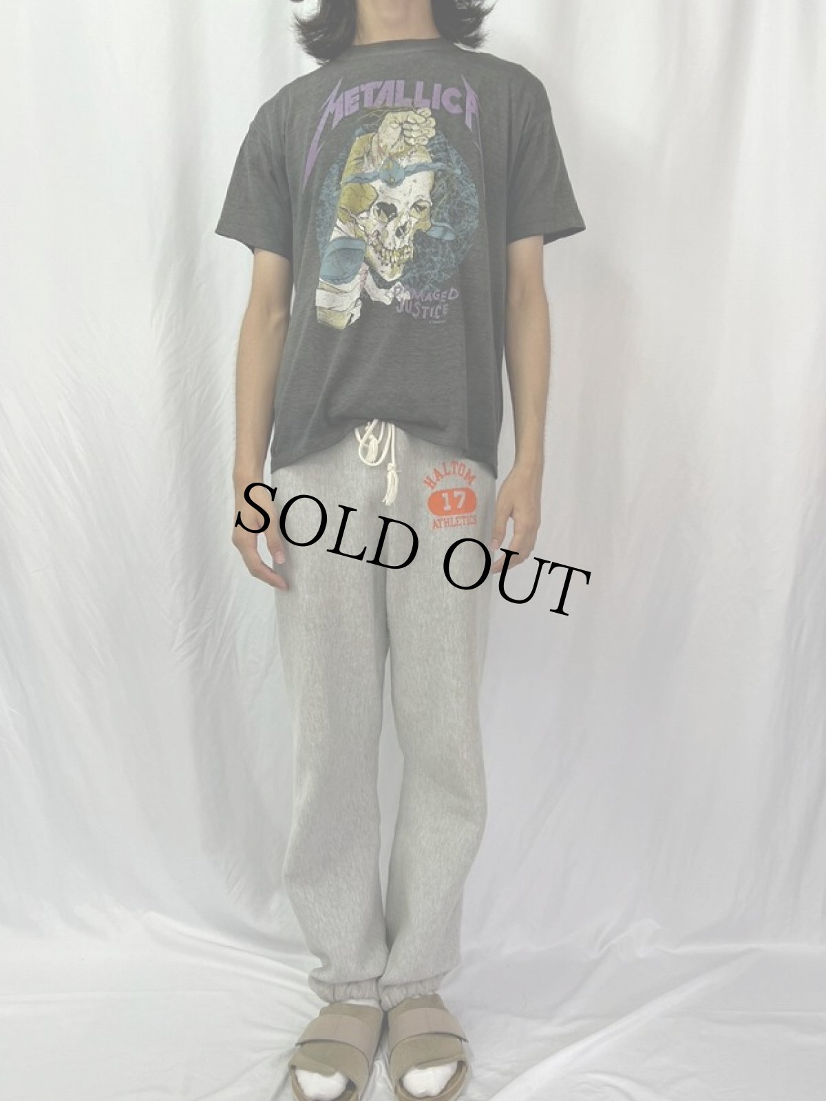 画像2: 80's METALLICA pushead "DAMAGED JUSTICE" ロックバンドTシャツ (2)