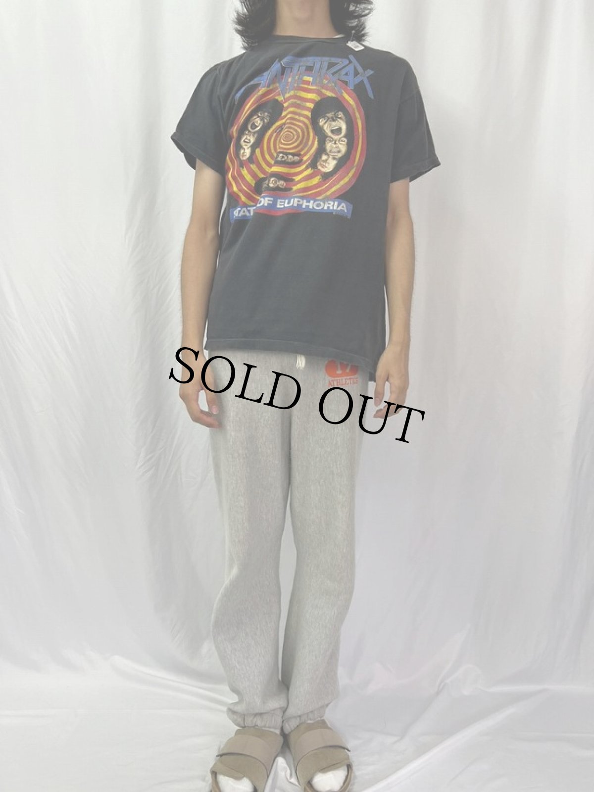 画像2: 80's ANTHRAX "STATE OF EUPHORIA" ヘヴィメタルバンドTシャツ (2)