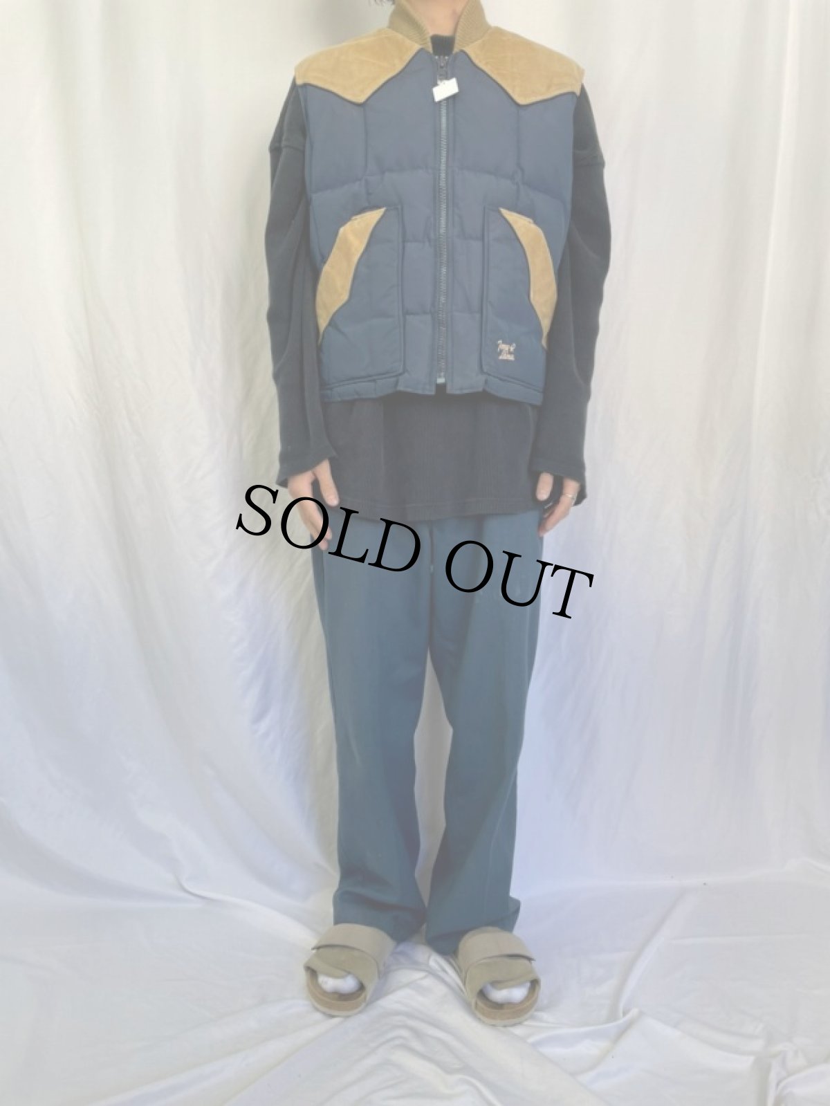 画像2: 〜80's Tony Lama ウエスタンヨークダウンベスト MEDIUM (2)