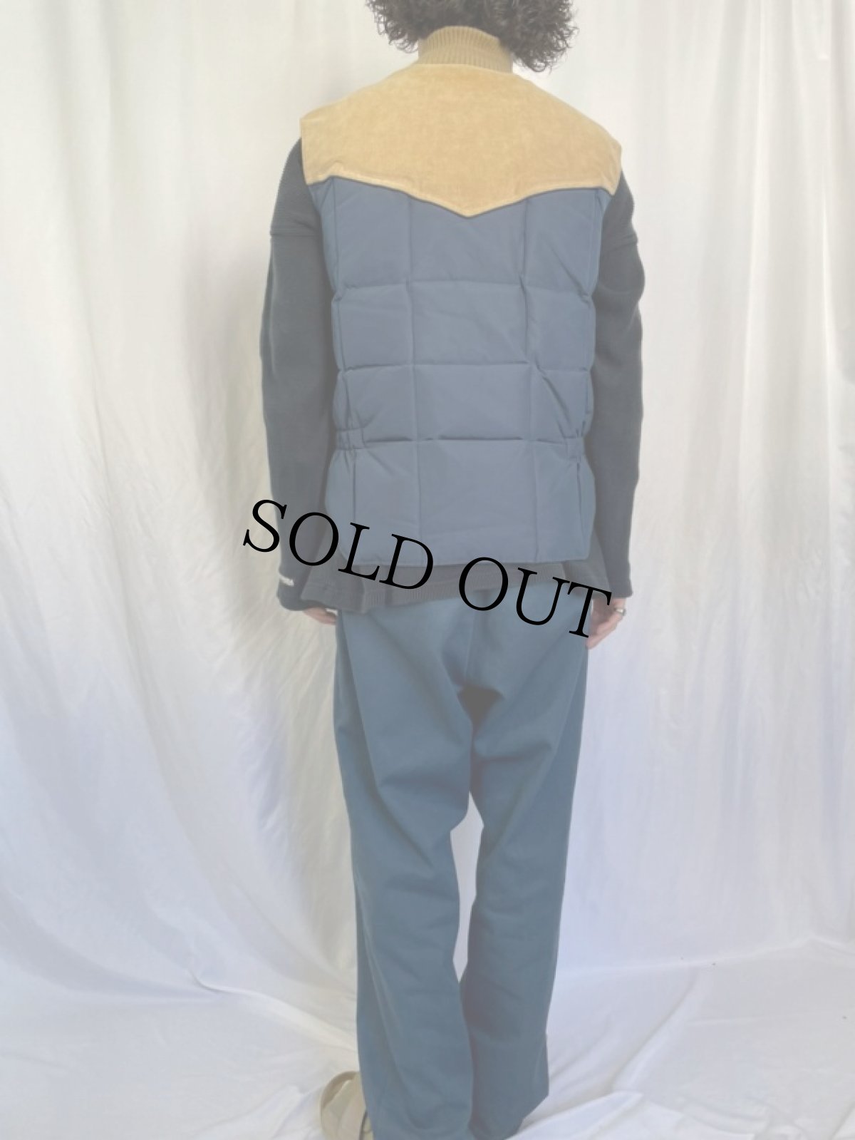 画像4: 〜80's Tony Lama ウエスタンヨークダウンベスト MEDIUM (4)