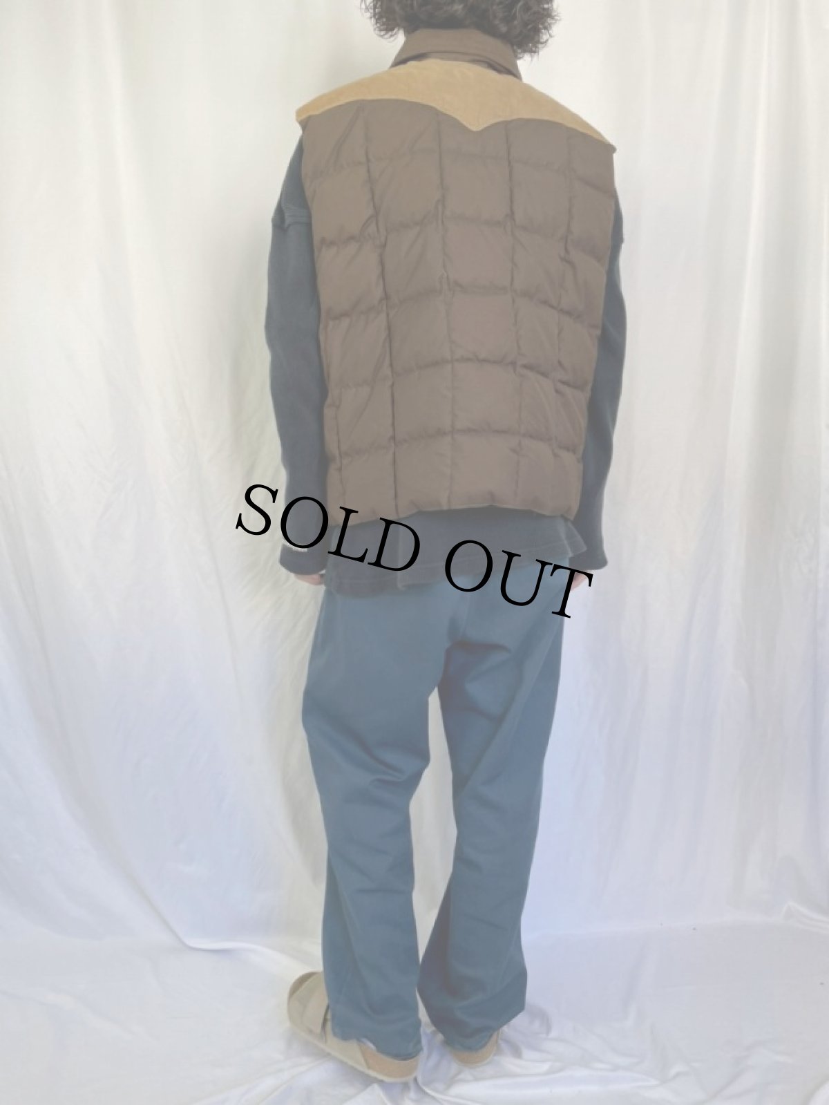 画像4: 80's Tempco USA製 ウエスタンヨークダウンベスト XL (4)