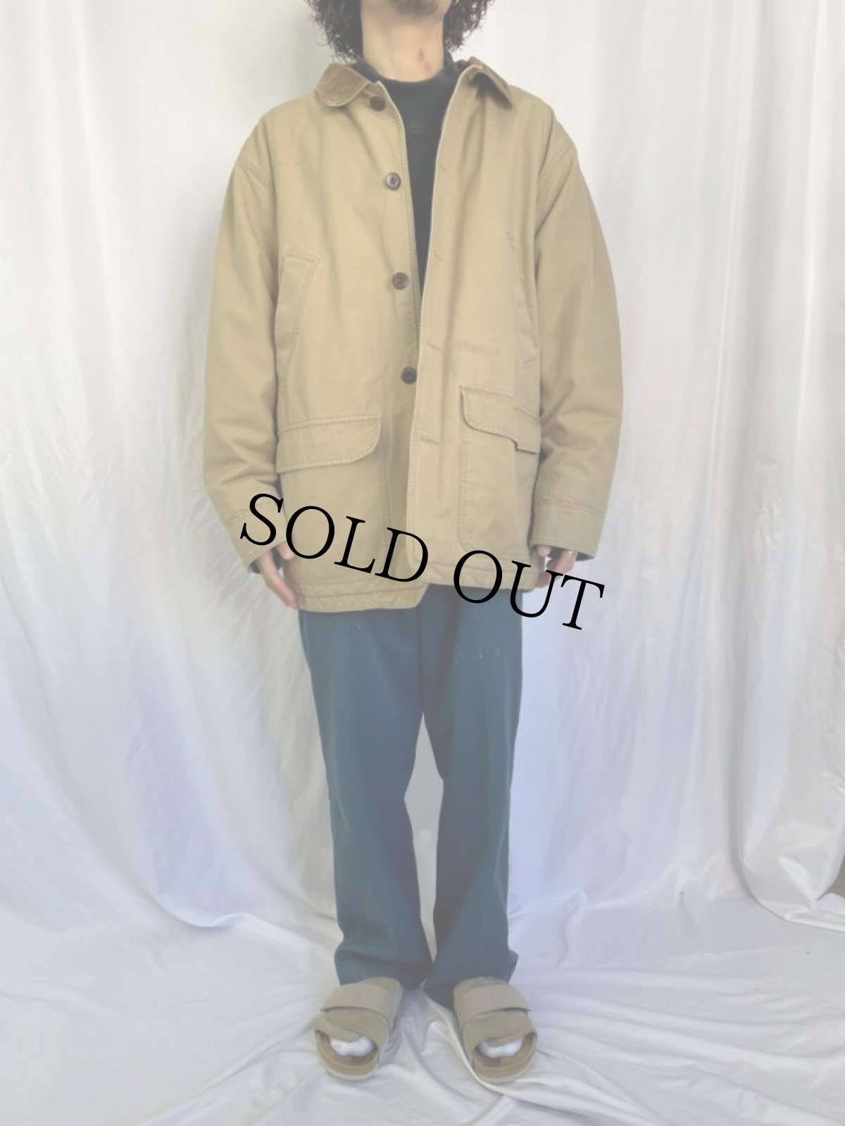 画像2: L.L.Bean 裏キルティング ダックハンティングジャケット L (2)