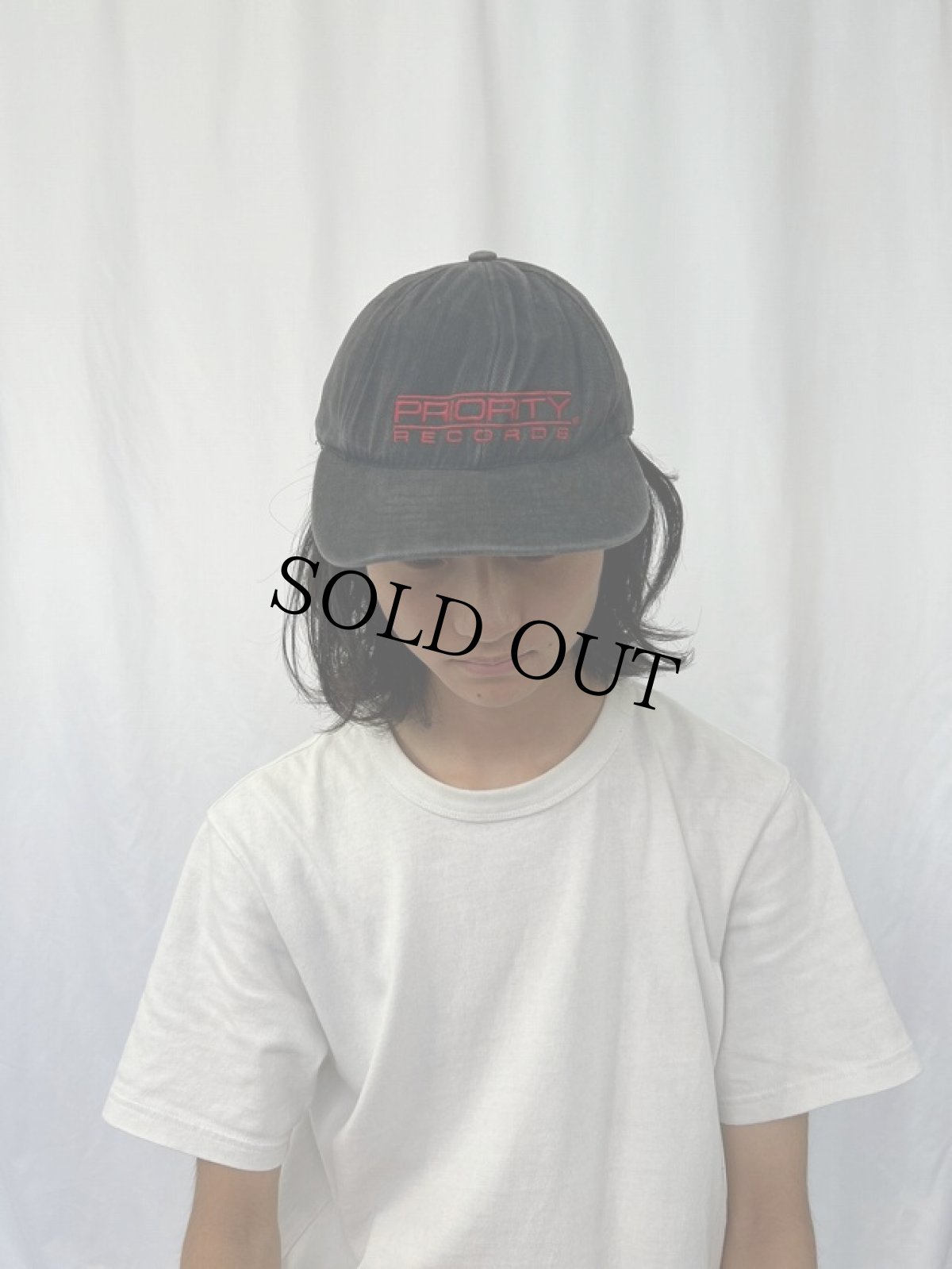 画像2: 90's PRORITY RECORDS USA製 レコードレーベル スナップバックキャップ (2)