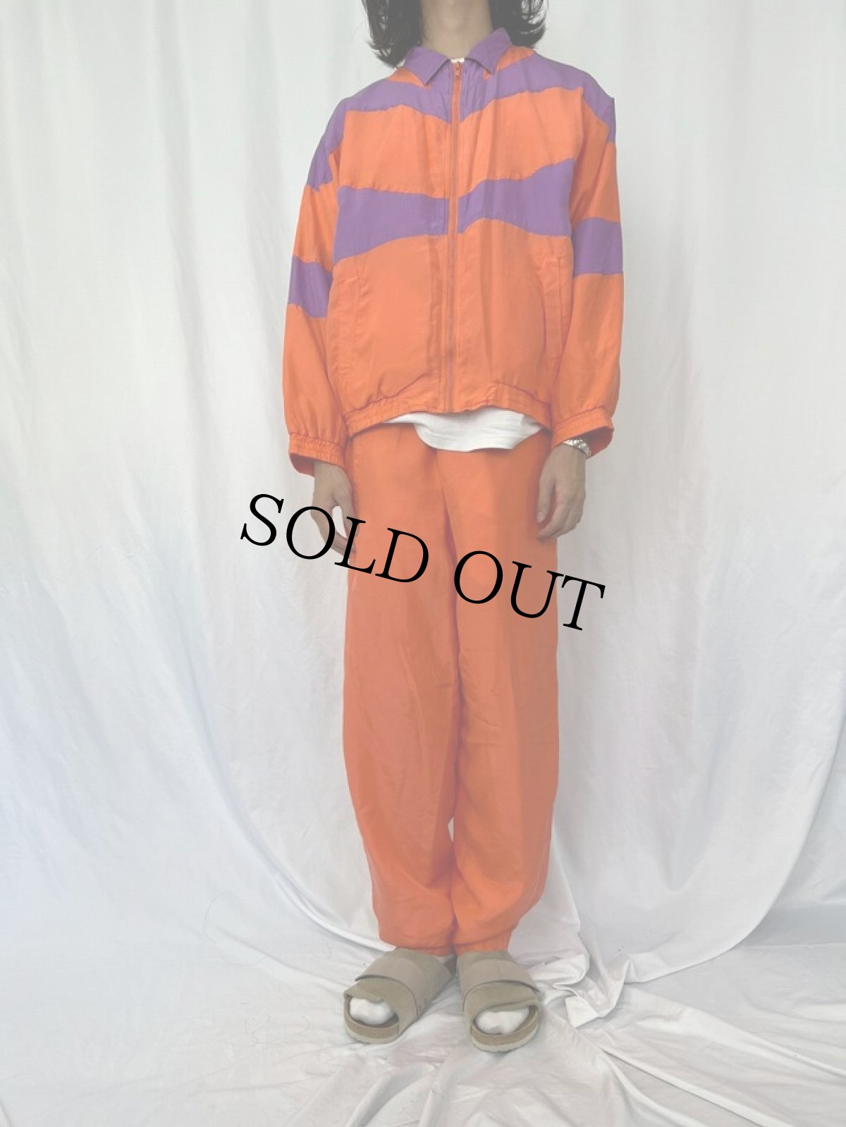 画像2: FRENCHIC シルクジャケット&イージーパンツ SETUP M (2)