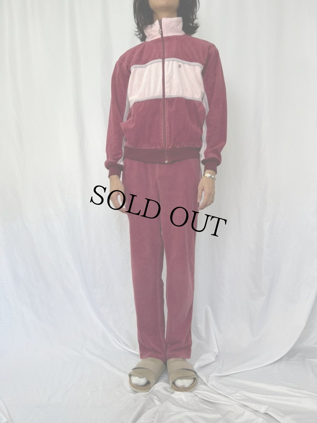 画像2: 80's Pierre Cardin USA製 ベロアジャージ SETUP (2)