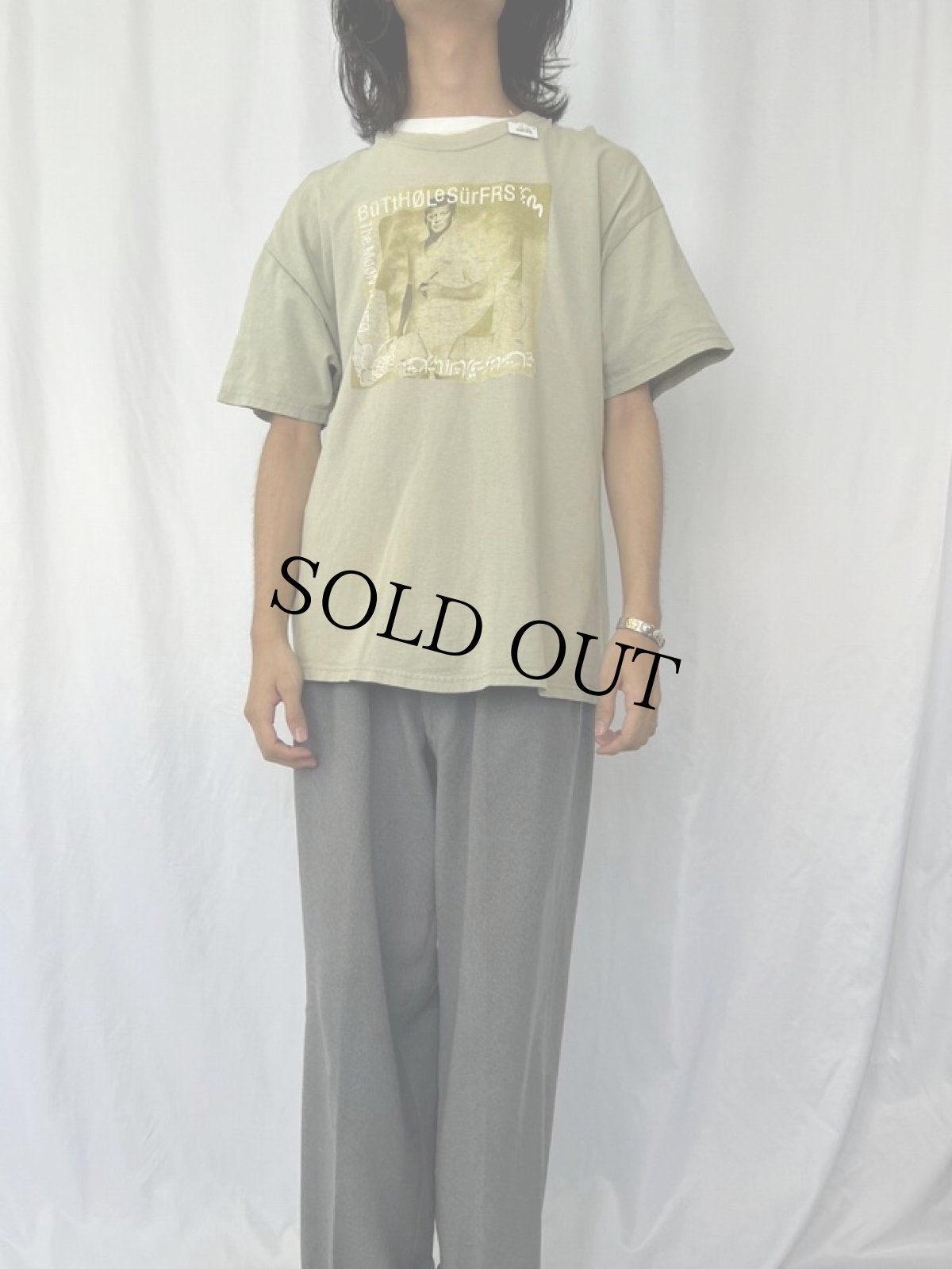 画像2: 【SALE】 00's Butthole Surfers "The Moon is a UFO" ロックバンドTシャツ XL (2)