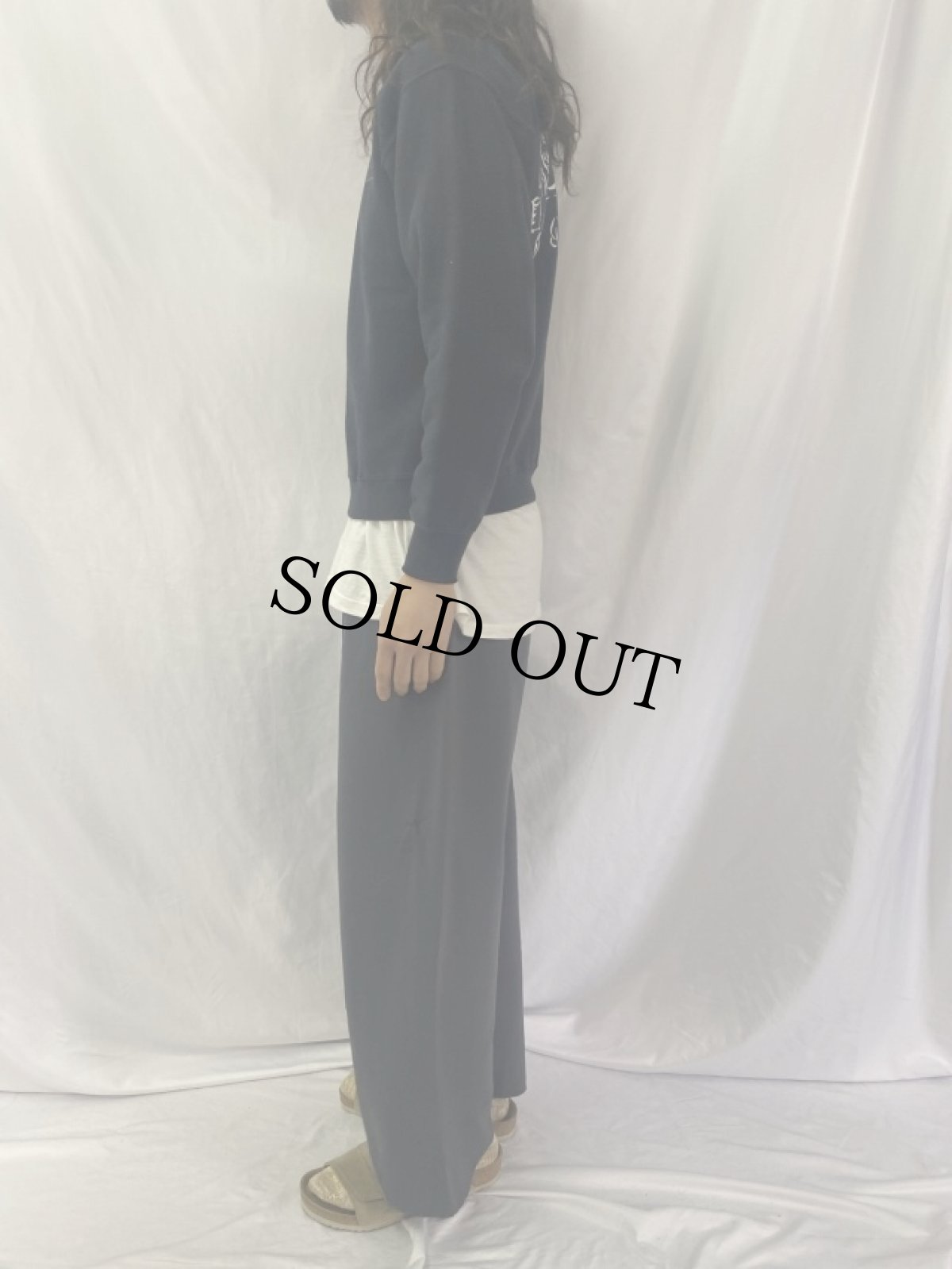 画像4: 90's JOHN LENNON USA製 ミュージシャンイラストスウェット M (4)