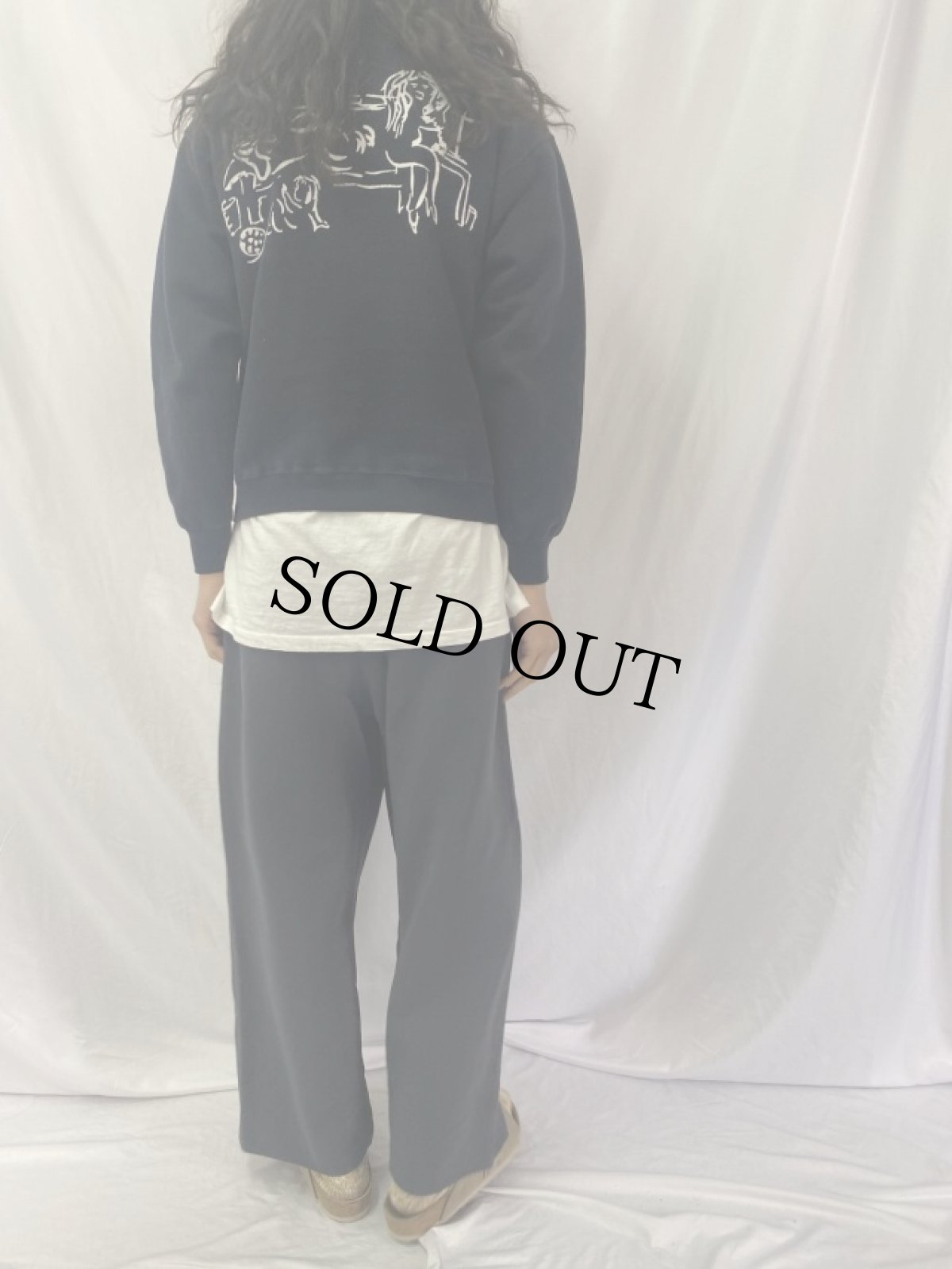 画像5: 90's JOHN LENNON USA製 ミュージシャンイラストスウェット M (5)