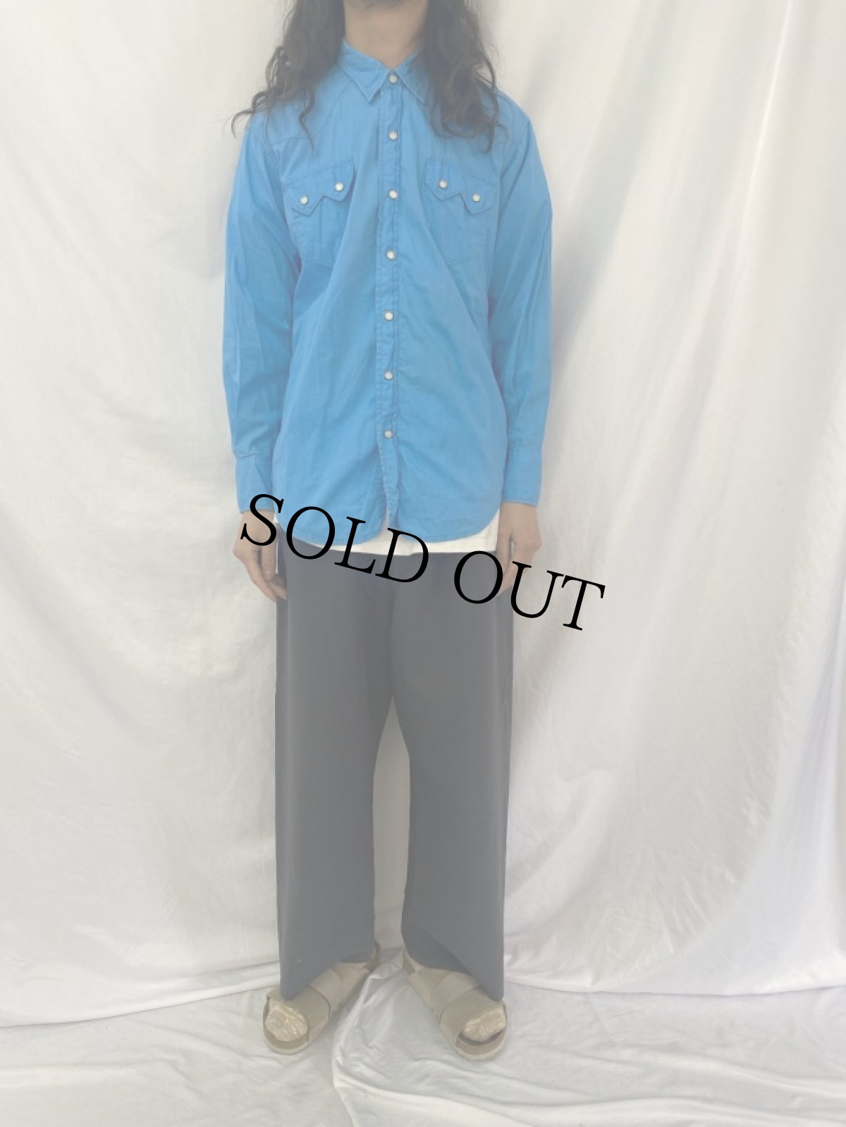 画像2: 60's Wrangler ウエスタンシャツ (2)