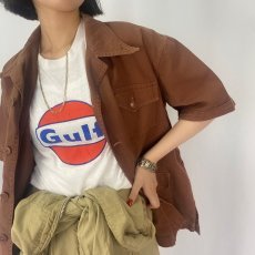 画像1: 80's "GULF" ガソリン企業プリントTシャツ (1)