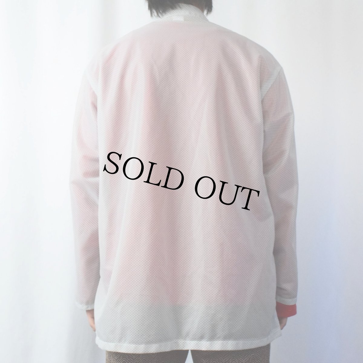 画像3: TECH WEAR INC. USA製 総柄 オープンカラー シースルーポリシャツ L (3)