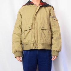 画像3: 80's Masterpiece apparel 裏地ネル ラビットフード ジップパーカー L (3)